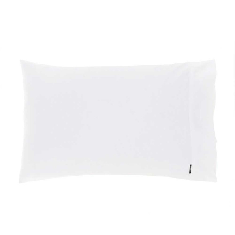 Linen House Augusta White 500TC Cotton Pillowcase|White