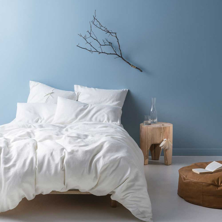Nimes White Quilt Cover & Pillowcase Set by Linen House|