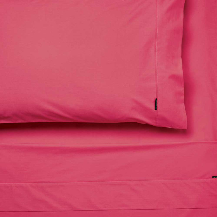 Remo 250TC Cotton Percale Sheet Set by Linen House|Raspberry