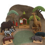 Papoose Wooden Africa Set with Wool felt play mat