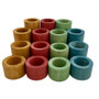 Earth Coloured Wooden Tubes 16 Piece Set | Papoose Toys