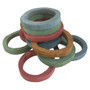 Earth Coloured Wooden Rings 12 Piece Set by Papoose Toys