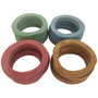 Earth Coloured Wooden Rings 12 Piece Set | Papoose Toys