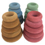 Earth Coloured Wooden Doughnuts 20 piece Set by Papoose Toys
