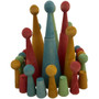 Earth Coloured Wooden Stacking Cones 12 piece Set | Papoose Toys