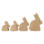 Wooden Bunny Family Natural 4pc | Papoose Toys