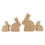 Wooden Bunny Family Natural 4pc | Papoose Toys