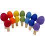 Rainbow felt trees papoose toys