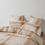 Textured cotton waffle quilt cover with European pillowcases
