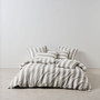 Vintage Stripe Steel Quilt Cover Set