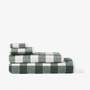 Flinders Check towel collection in Pine dark green, 630 GSM cotton terry