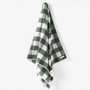 Flinders Check bath towel in Pine with yarn-dyed check pattern