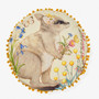 Wilma Wallaby Yellow Round Cushion