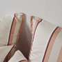 Nara Stripe border detail on Clay European pillowcase