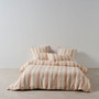 Linen House Coolum papaya quilt cover set in double cotton jacquard