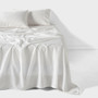Linen House Surf Wash White sheet set styled on bed