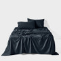 Surf Wash Midnight sheet set styled on bed