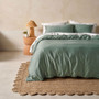 Linen House Surf Wash Seafoam 400tc Cotton Sateen quilt cover