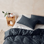 Relaxed look Linen House Surf Wash Midnight quilt cover Set