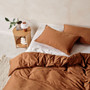 Relaxed look Linen House Surf Wash Rust quilt cover set