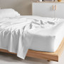 Linen House Augusta White Cotton Flat Sheet