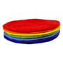 Rainbow 30cm Round Felt Mats