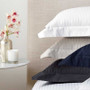 Millennia 1200TC Sateen Stripe Snow Tailored Standard Pillowcase Each | Snow | Sheridan
