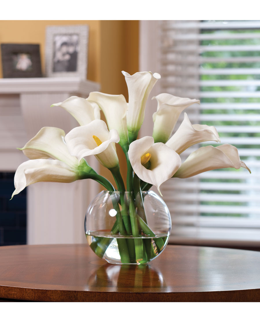 Calla Lily Silk Flower Centerpiece