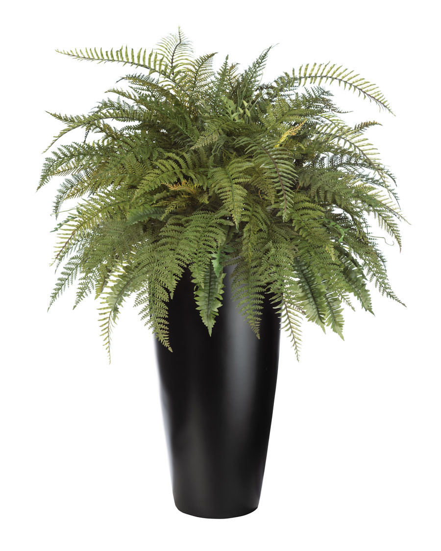 Deluxe Faux Fern Planter - Artificial Fern Planter