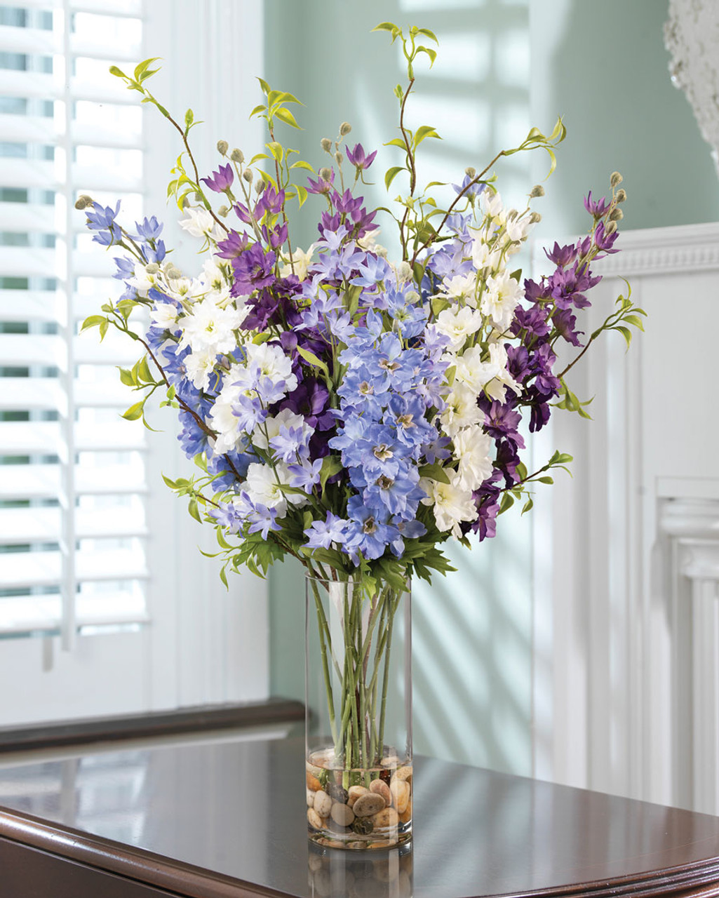 Buy captivating Delightful Delphiniums silk flower arrangement only