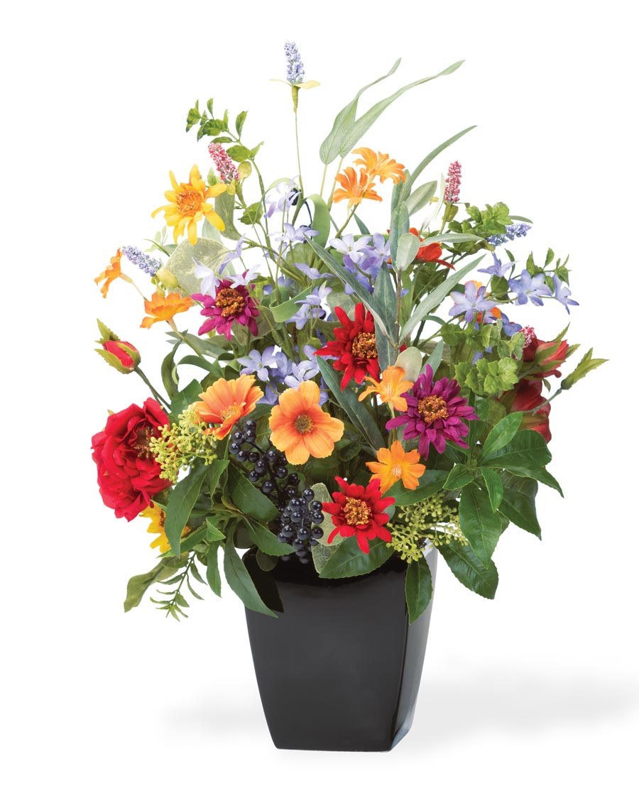 Buy delightful Sunshine Garden Bouquet Silk Flower Arrangement Petals.