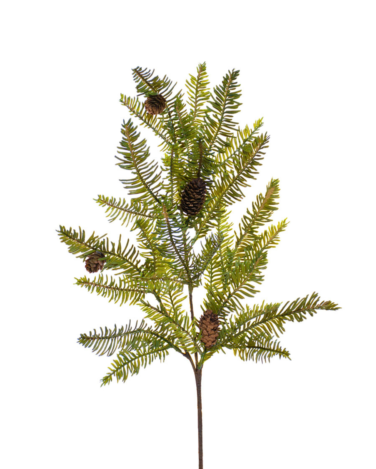 21" Artificial Hemlock Foliage Spray with Cones