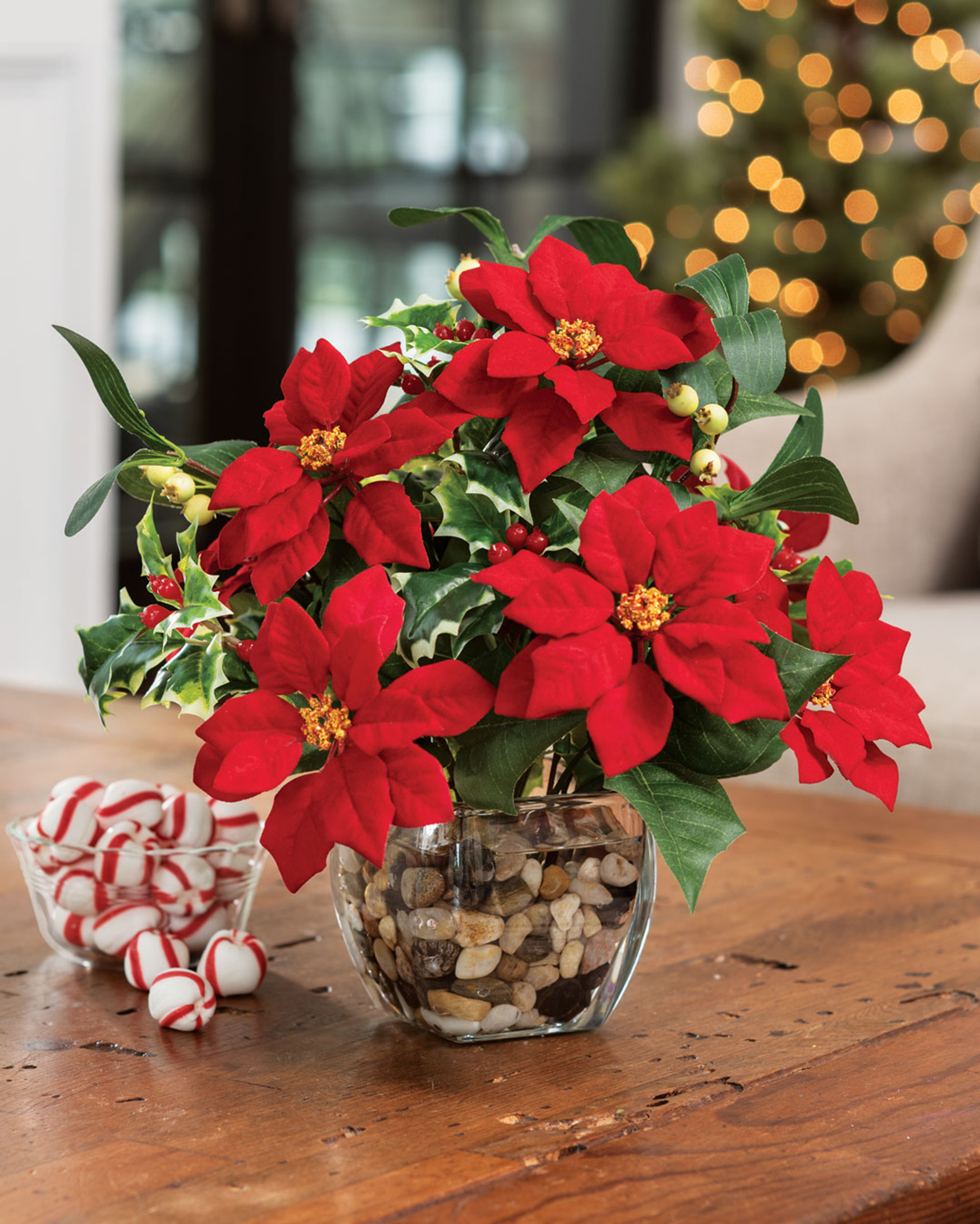 Carefree, High Quality, Silk Poinsettia Plants at