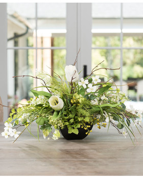 Lilac, Dogwood, & Tulip Silk Flower Centerpiece - Interior Decor