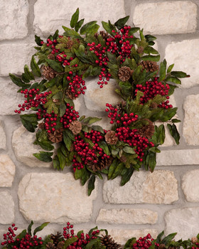 Pine & Berry<br>30" Artificial Holiday Wreath