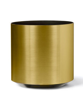 Cylinder Container - 12" W x  12" H - Brushed Gold    
