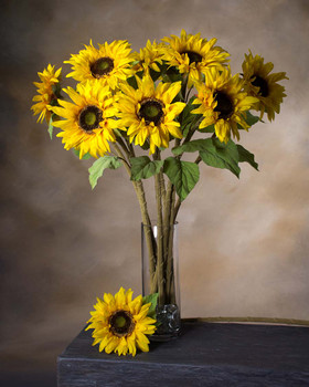 11 Sunflower Bundle, Artificial Sunflower Stems