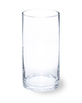 8" Hand-Blown Glass Cylinder Vase