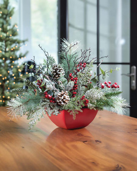 Winterberry Frost  Holiday Centerpiece