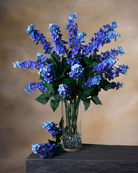 27" Hybrid Lilac Silk Flower Stem Spray in Heavenly Blue.