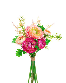 Fake Ranunculus Nosegay Small Fall Flowers Bouquet Ranunculus