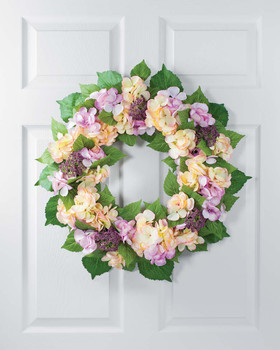 Hydrangea & Berries Faux Flower Wreath