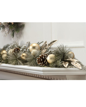 Champagne Elegance Artificial Holiday Garland