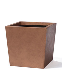 Fiberglass Cubico Container - 10"W x 9"H - Aged Copper Fiberglass Cubico Container - 10"W x 9"H - Aged Copper