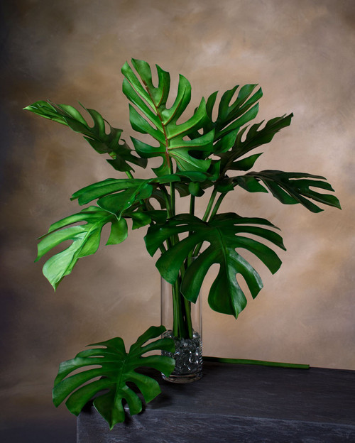 30.5" Large Monstera Leaf Artificial Foliage Stem