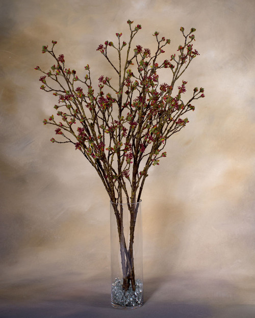 44" Artificial Maple Fruit Foliage Stem in Burgundy.