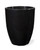 Fiberglass Garden Glaze Container -14" W x 17"H - Black