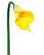 Yellow Silk Calla Lily Bud Flower Stem