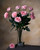 Pink Open Rose Silk Flower Stem