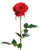 Red Open Rose Silk Flower Stem